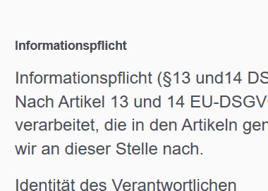 Informationspflicht Nach §13 Und §14 DSGVO